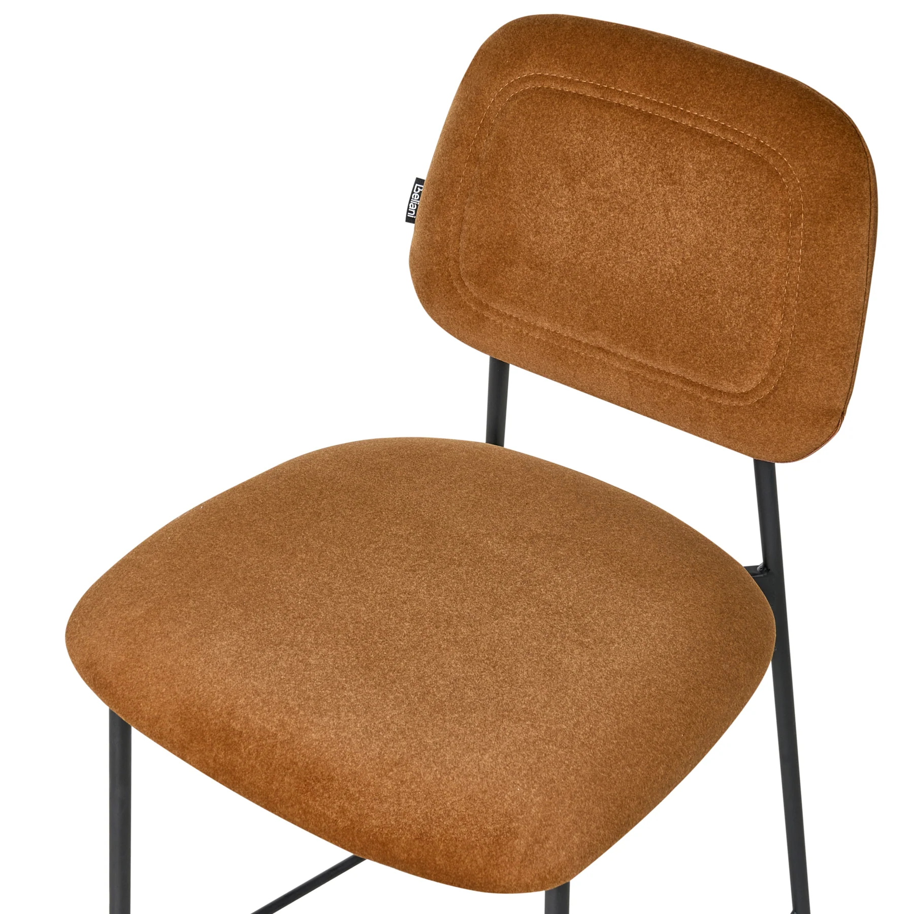 Beliani - DUETTE - Barkruk set van 2 - Goudbruin - Fluweel - Image 6