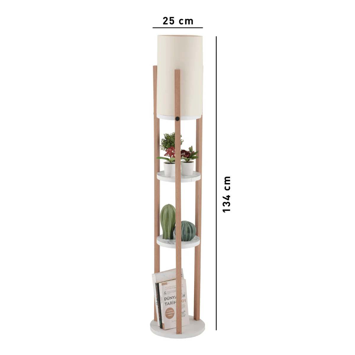 Calicosy - CIRCLE Lamp met 3 ronde planken - H135 cm - Image 3