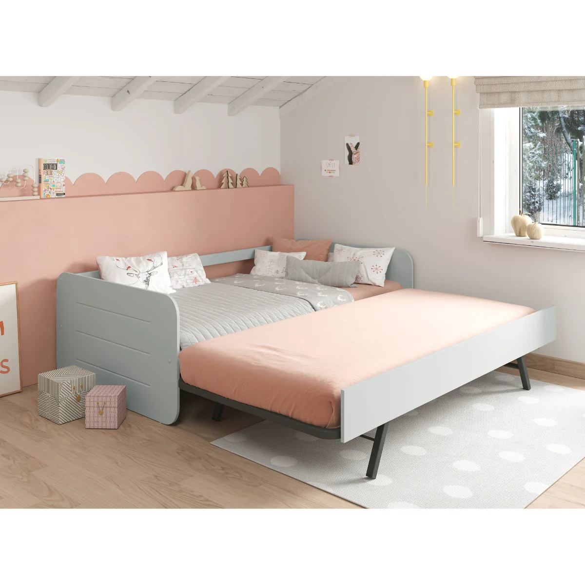 Calicosy - NAHIA-bed - B195,2 cm - Wit - Image 3