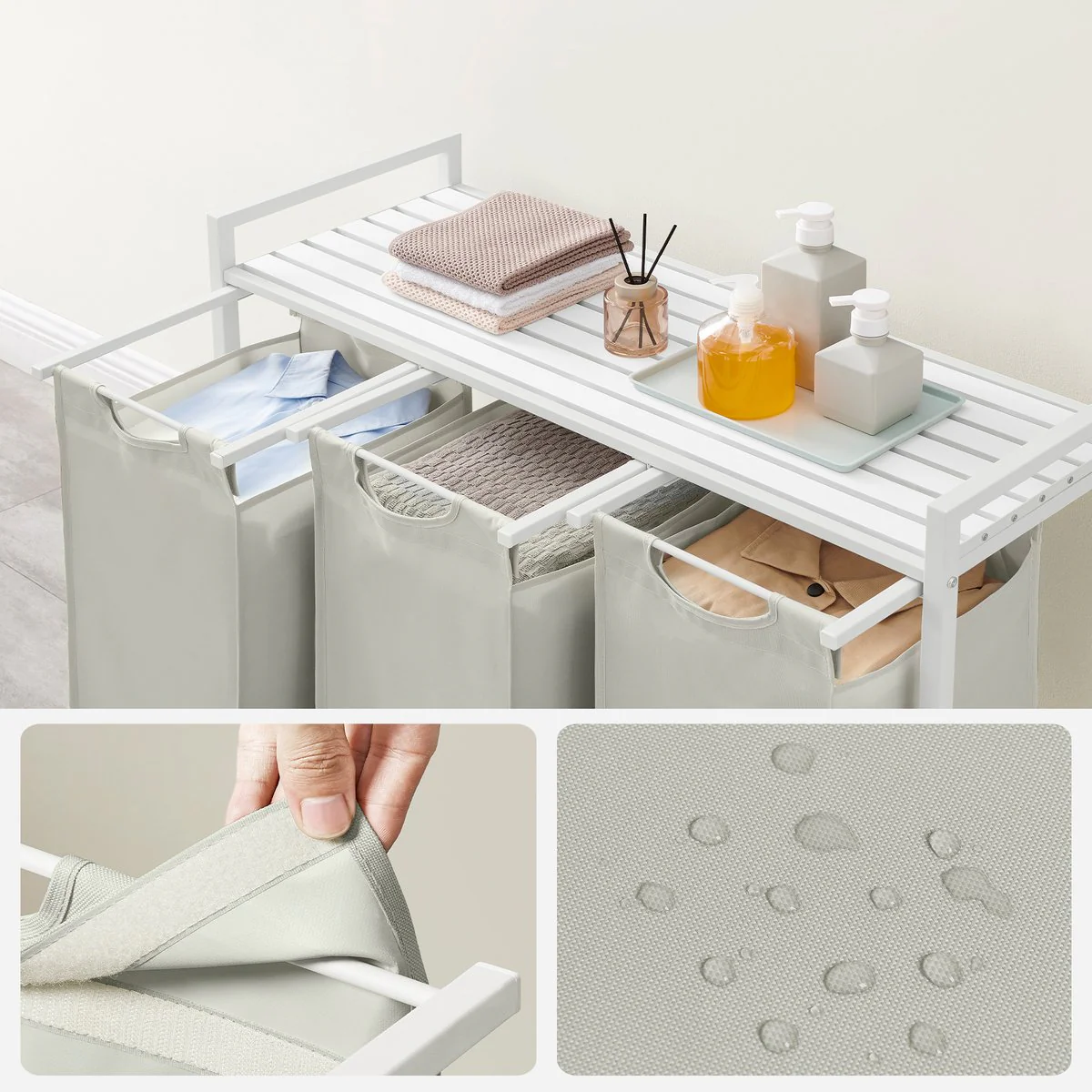 Calicosy - Wasmand 3 compartimenten - H72 cm - Image 6