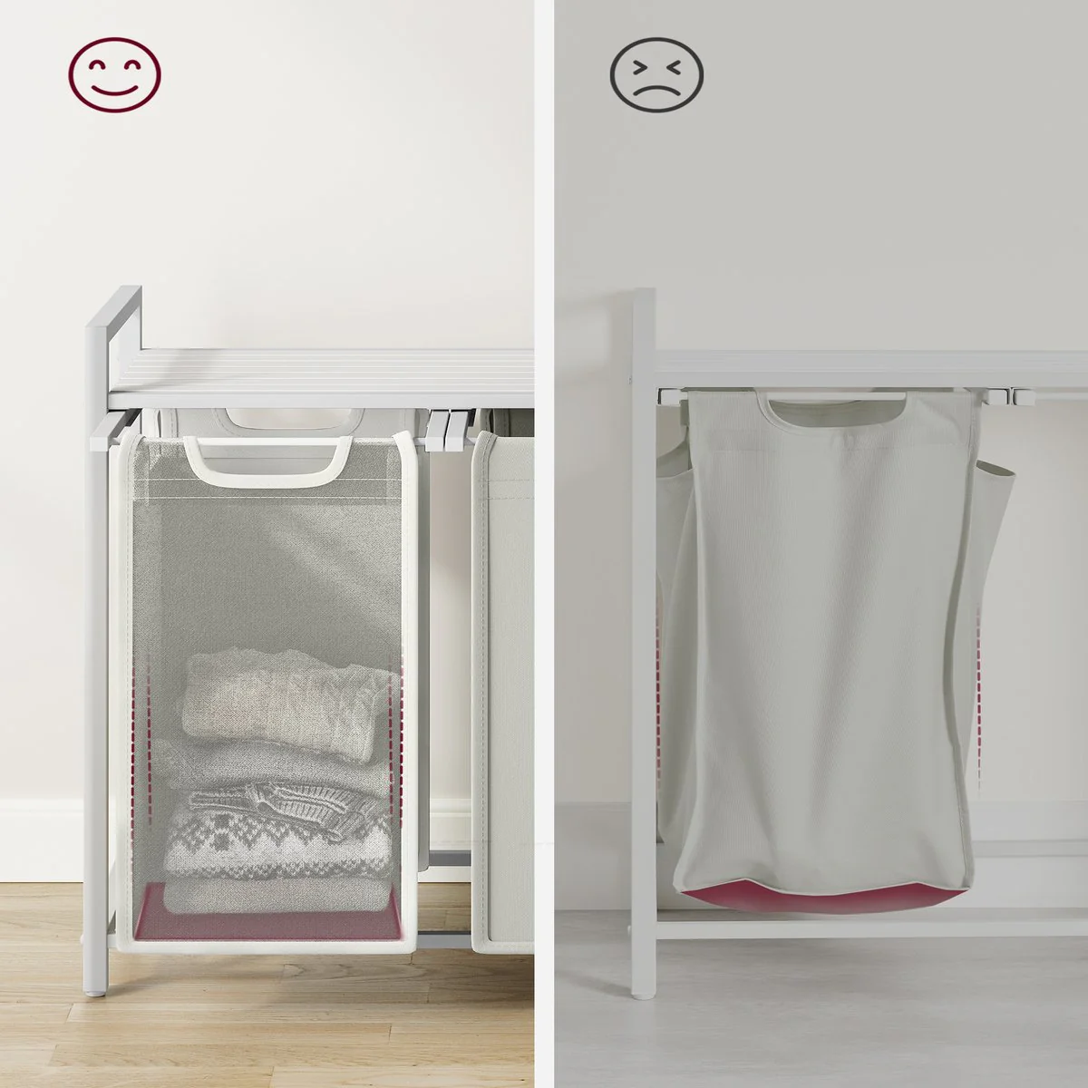 Calicosy - Wasmand 3 compartimenten - H72 cm - Image 8
