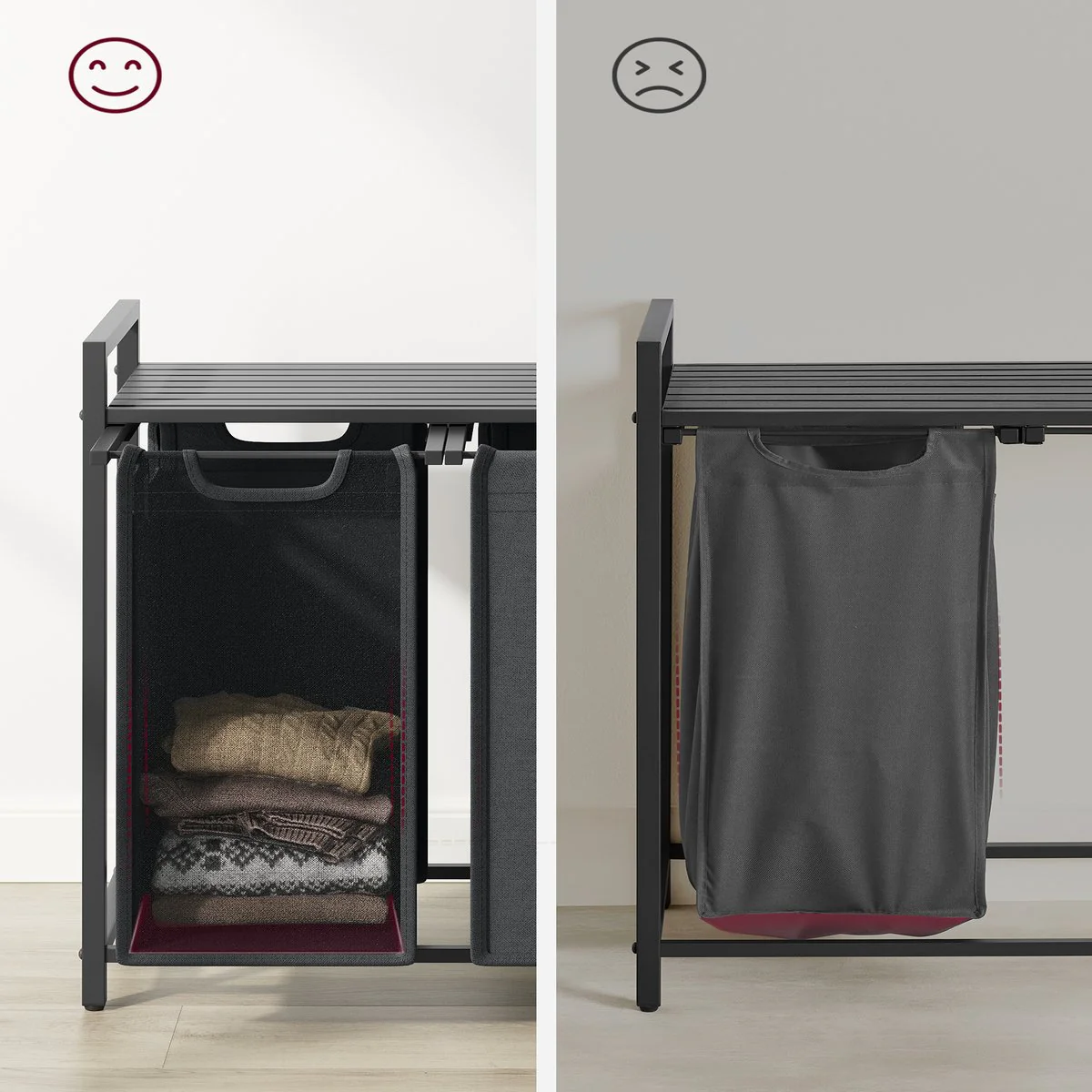 Calicosy - Wasmand 3 compartimenten - H72 cm - Image 8