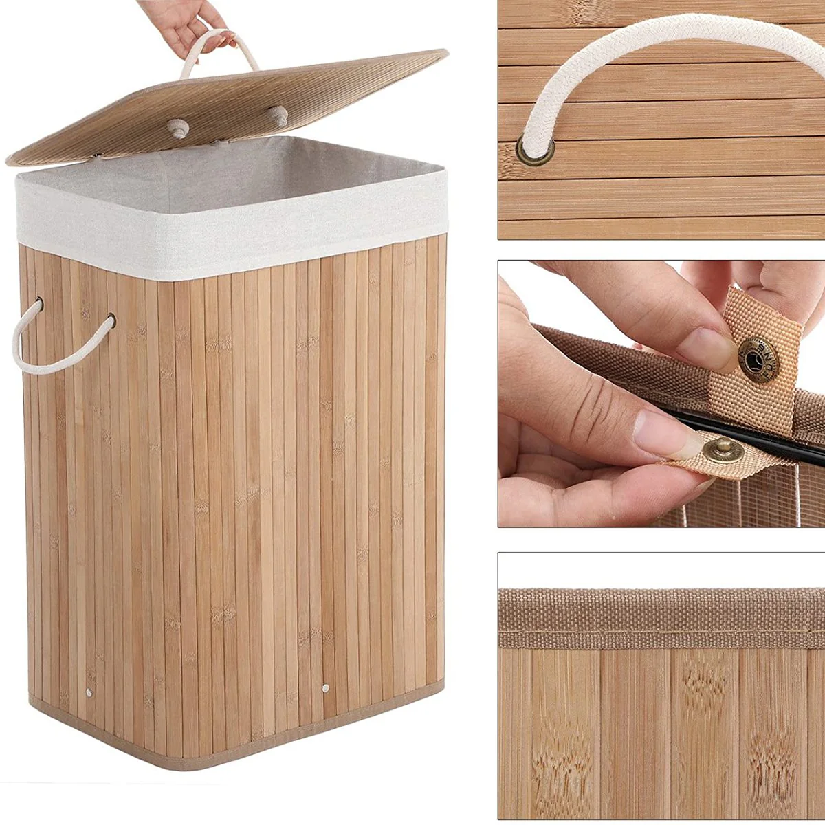 Calicosy - Wasmand inklapbaar - H60 cm - Bruin - Image 4