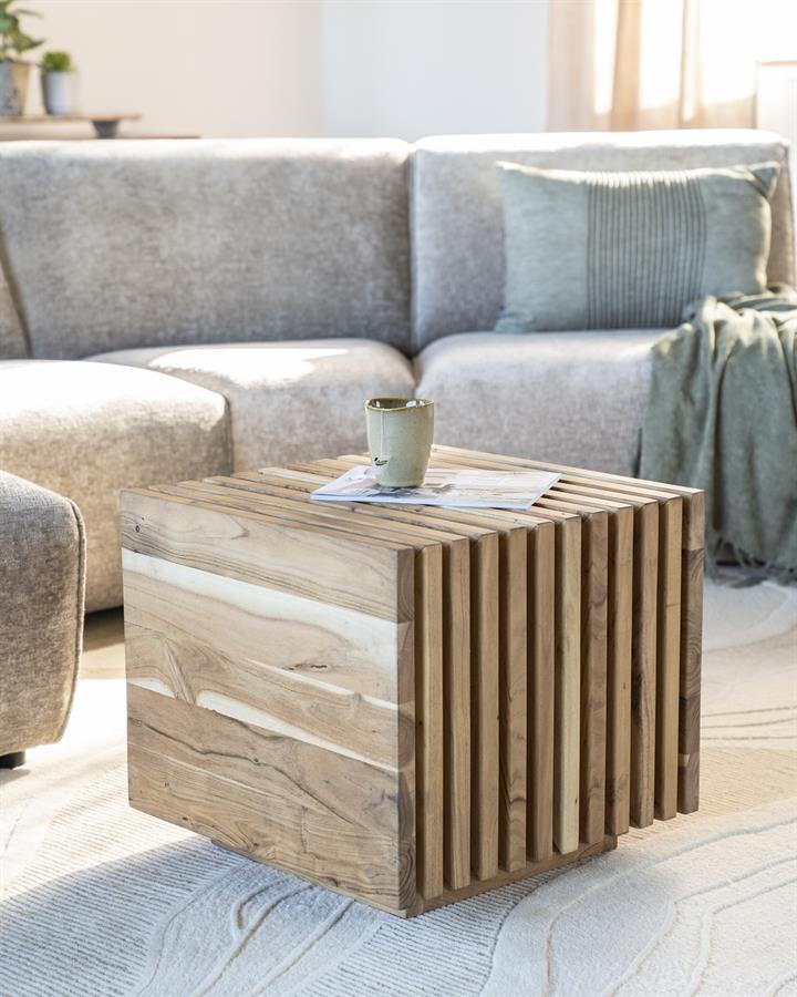 FurniLux Bijzet tafel Tom - 50x50x45 cm - naturel - Image 4