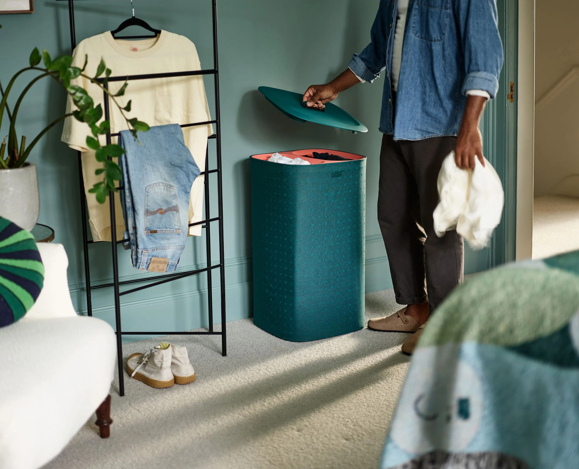 Joseph Joseph Tota Uno Wasmand 60 L - Turquoise - Image 7