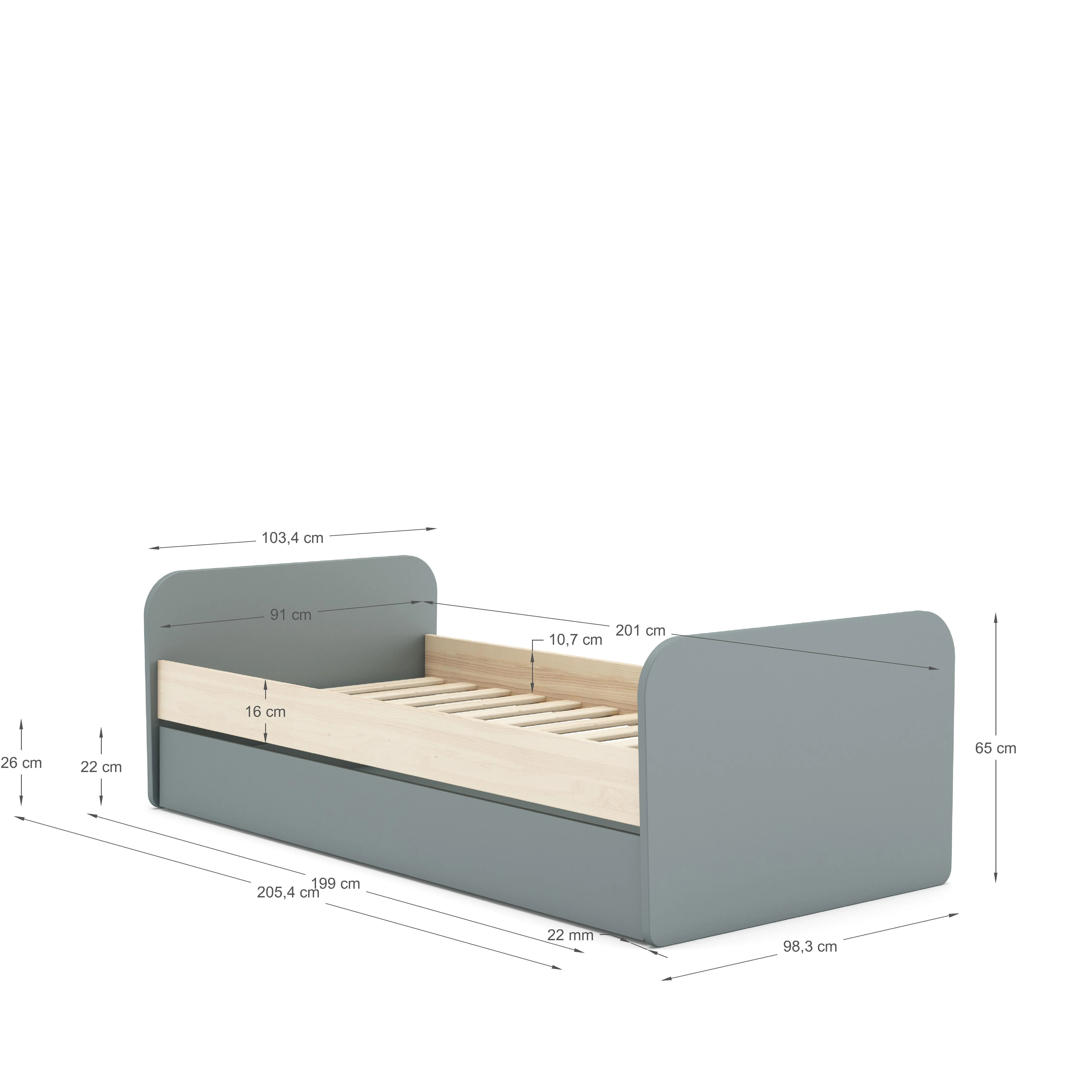 Marckeric - Bed Esteban - Groen - 205.4x102x65cm - Image 8