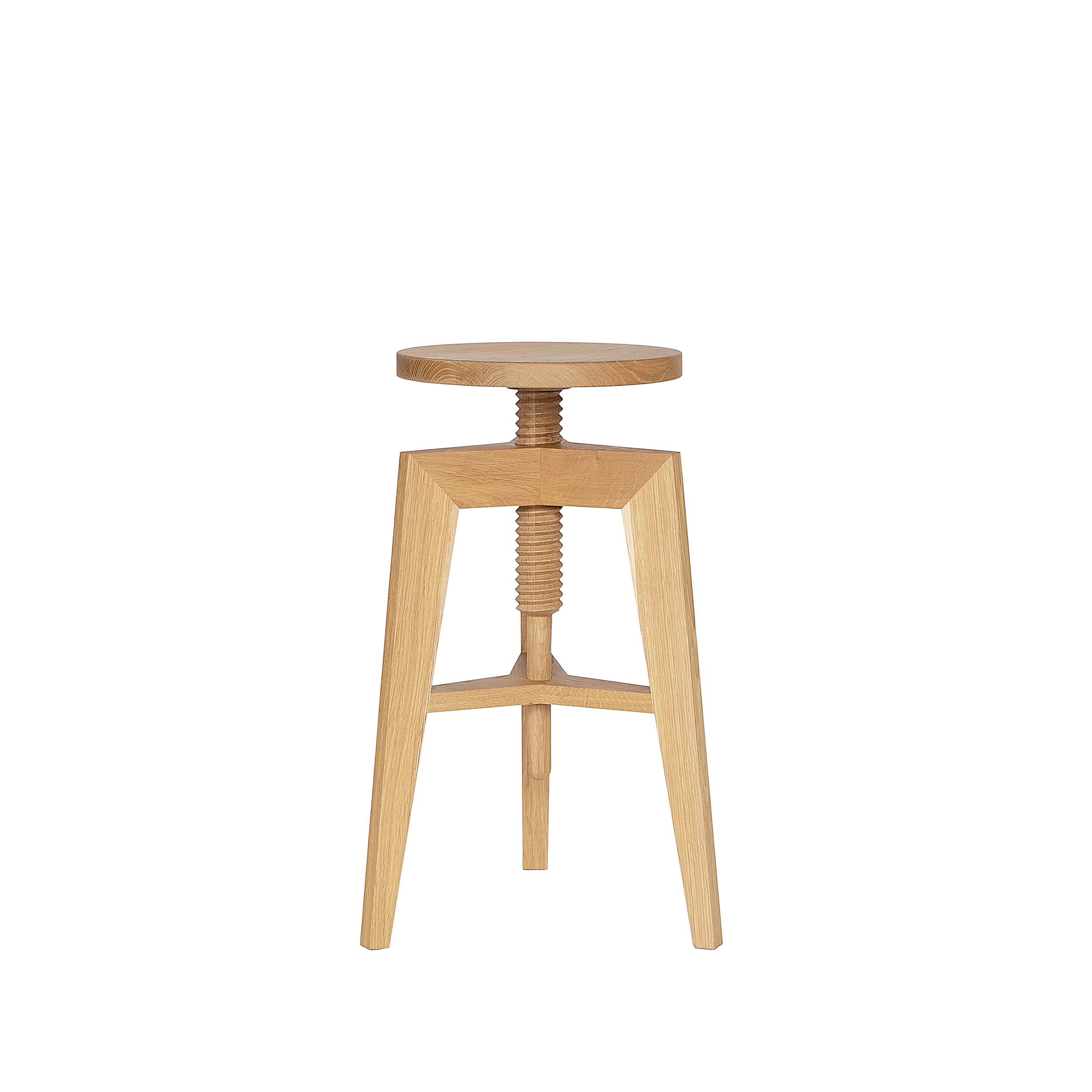 MINT Furniture Kruk SCREW BENCH L, 42 × 42 × 63 (82) cm, eiken - Image 9