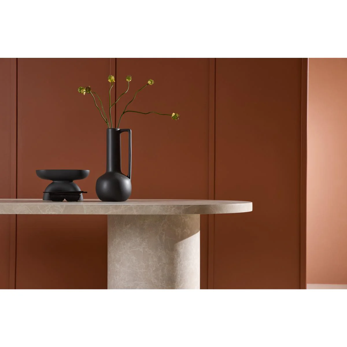 Svea - Antonio ovale eettafel - 100 x 200 cm - marmerlook - Image 3